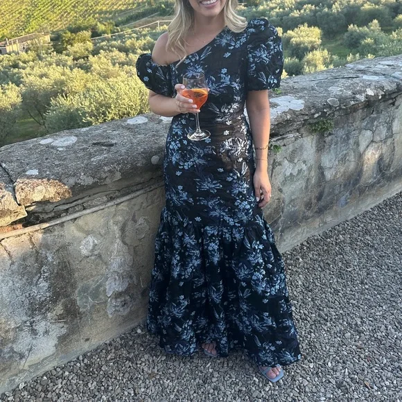 Elliatt Black and Blue Floral Maxi Dress - Picture 3 of 6